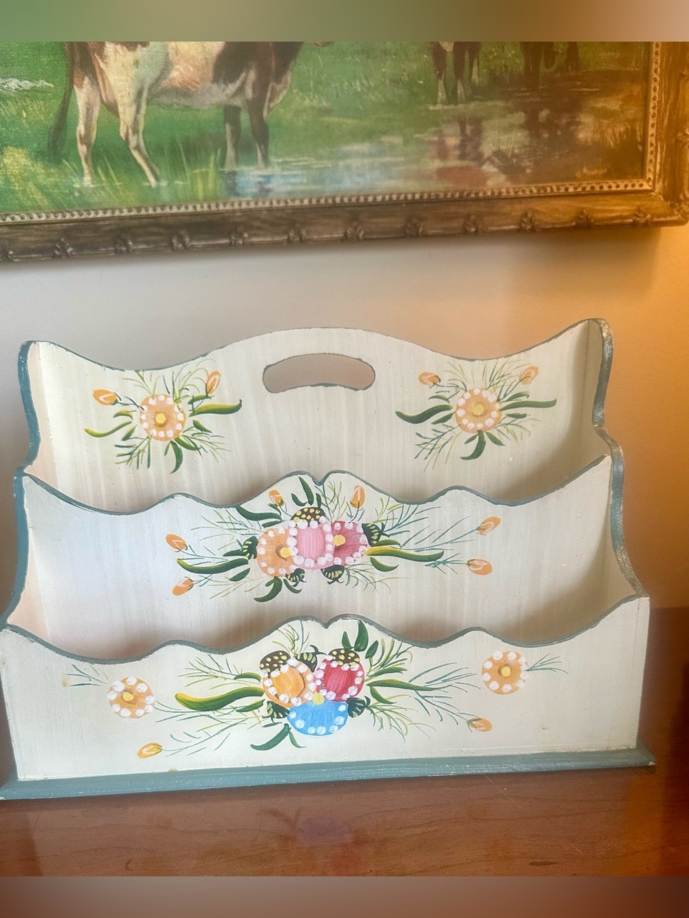 Vintage Handcrafted Hand Painted Letter Box